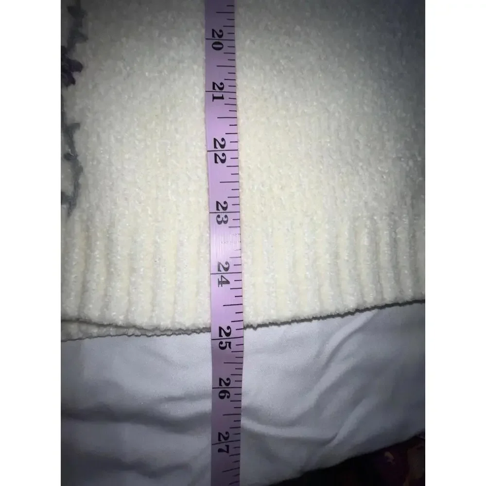 Vintage 1990s Alfred Dunner Cream Knit Collared  Grannycore Sweater Women L‎